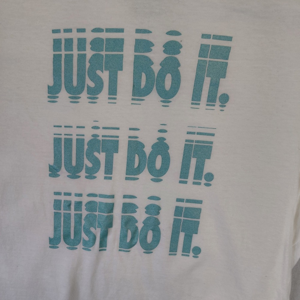 Nike Girls XL White Just Do It Glitter Graphic T-Shirt AQ3027-100 NWT - Picture 2 of 7